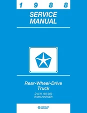 1988 Dodge D/W 150-350 Truck, Ramcharger Shop Manual