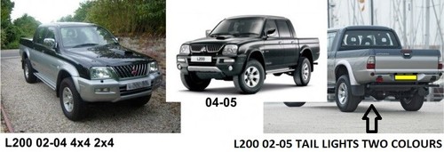 MITSUBISHI L200 P/U UTE 2WD 4WD MODELO 2002 05 PUERTA TRASERA CON AGUJERO POS... - Imagen 11 de 11