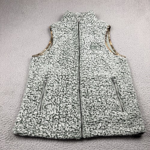 Realtree Vest Womens Extra Large Green High Pile Sherpa Full Zip Hunting Outdoor - 第 1/11 張圖片