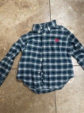 Chaps long sleeve plaid button down collar dress shirt SIZE 2/2T