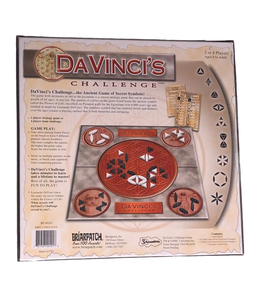 DAVINCI’S CHALLENGE Ancient Board Game Of Secret Symbols 8+ 2-4 Player - Image 2 of 4