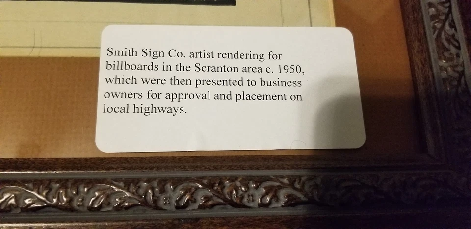NATURAL GAS COMPANY SCRANTON SPRING BROOK AGUA PA ORIGINAL DIBUJADO COLOR PRUEBA DE ANUNCIOS Foto 4 de 4