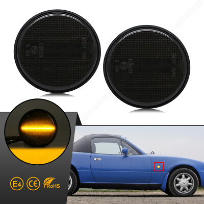 Led Seitenblinker Blinker für 1990-2015 Mazda MX-5 NA NB NBFL NC NCFL | Schwarz