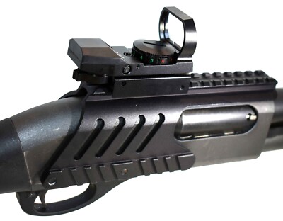Trinity hunting reflex sight with mount for Remington 870 12 gauge pump hunting.