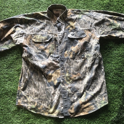 Mossy Oak Scent Stop Camo hunting shirt XL-long sleeve button up mens outdoor - Picture 2 of 5