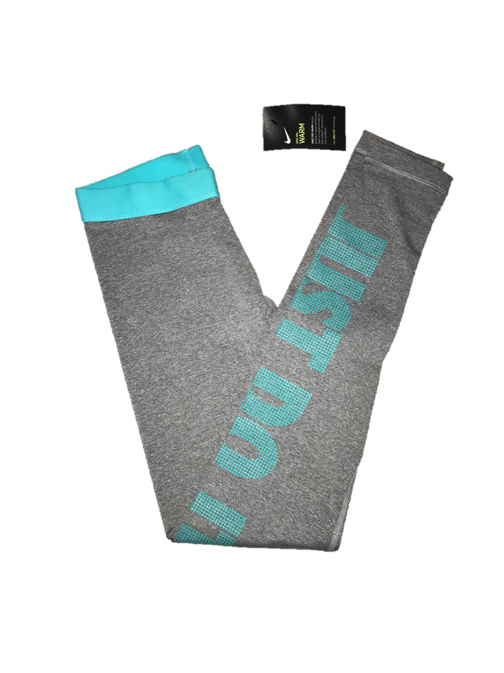 Nike Pro Hyperwarm Compression Leggings Tight Dri-FIT 803108-063 JDI HYPER JADE image 2