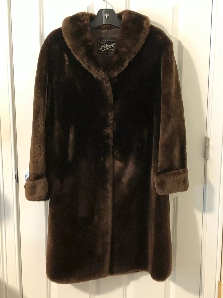 Mouton fur coat outlet