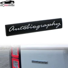 Metal For Autobiography Sport Rear Tailgate Badge Emblem Liftgate Sticker Black