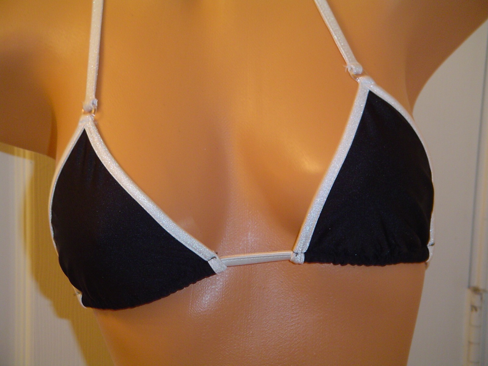Black and White Micro Bikini Top Womens Swimwear Made in USA eBay