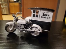 See's Candies Diecast Motorcycle & Delivery Side Car
