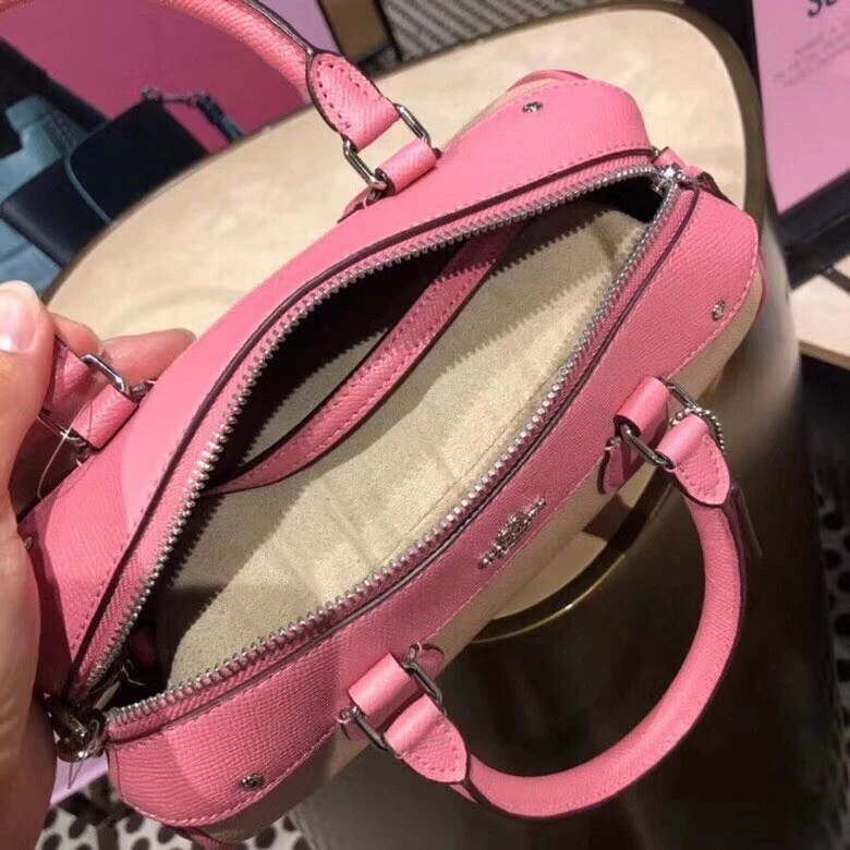 Bolso Bandolera Mini Rosa Colorblock Barril Convertible Estructurado Foto 4 de 4