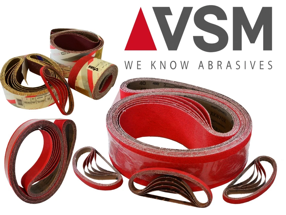VSM XK870X SCHLEIFBÄNDER KERAMIKKORN auf Maß GEWEBEBÄNDER SCHLEIFBAND AUSWAHL