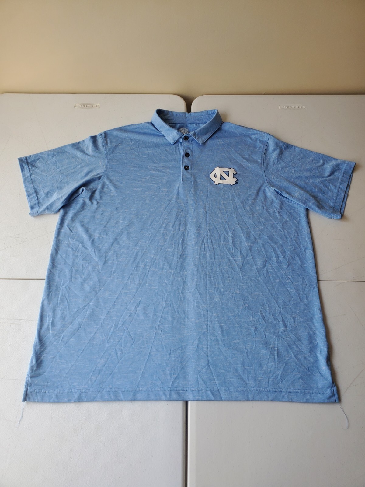 Polo North Carolina UNC Tar Heels Uomo Taglia 2XL XXL Blu Coach Golf
