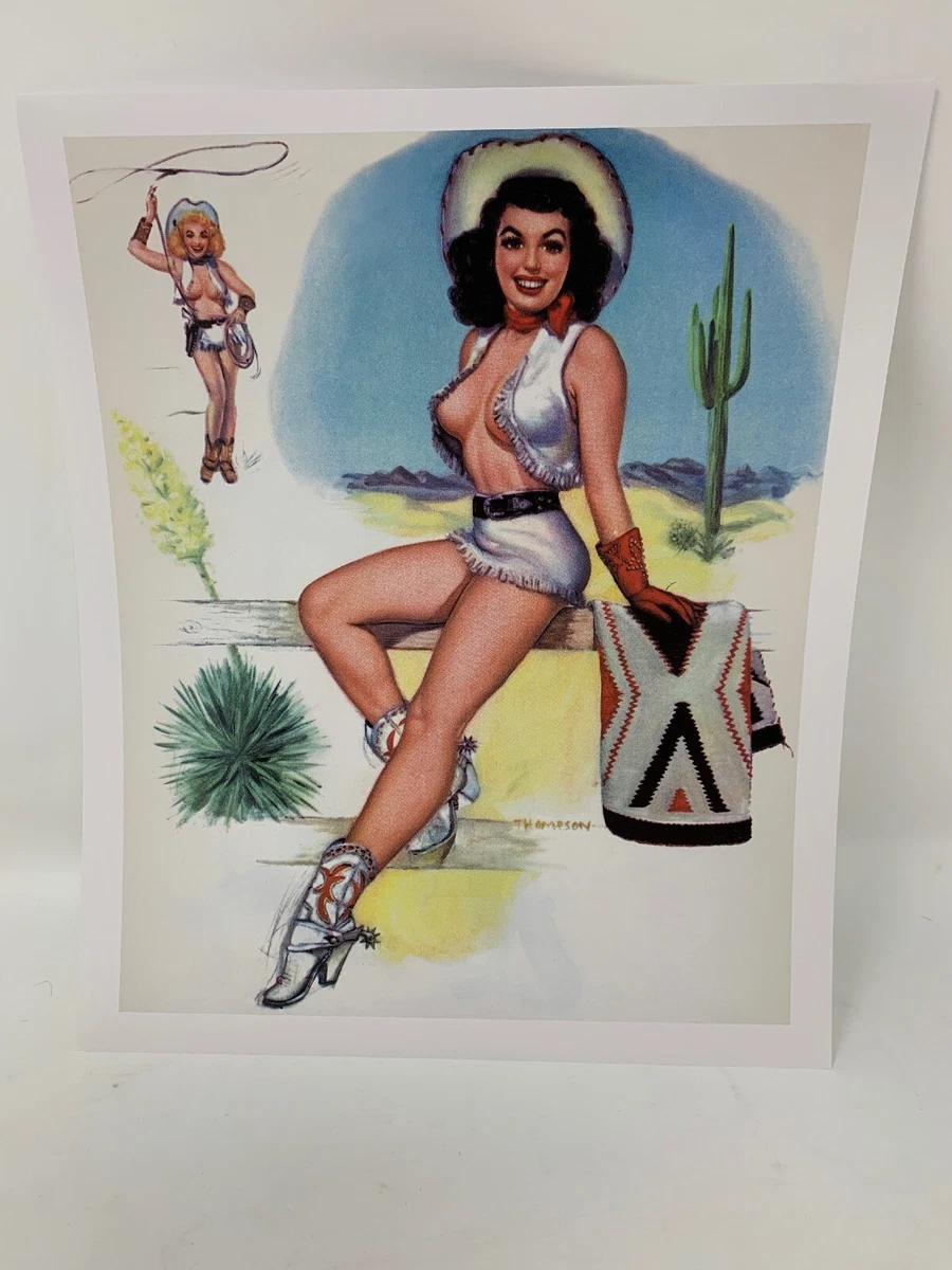 Nude Cowgirl 8.5x11 Photo Print Thompson Naked Female Pinup Western | eBay