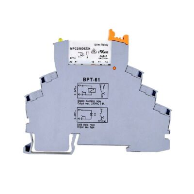 50Pcs MPC250D6Z24 BPT-61 24V DC 250VAC 6A Ultra-thin Intermediate Relay + Base