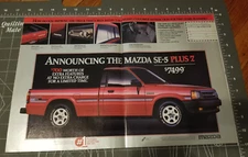 Mazda SE-5 Plus 7 Pick Up Truck B2200 - 2 Page Vintage Print Ads Poster 1987