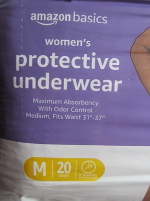 Incontinence Underwear, (Pullups), Amazon Basics, Size Medium, Women's, 20 count