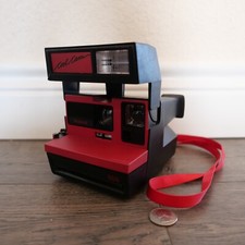 Vintage Polaroid Cool Cam 600 Red Black Instant Film Camera