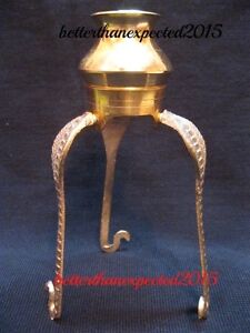 Brass Pooja Plate Thali with Shivling Stand and Abhishek Lota Kalash brass golden color