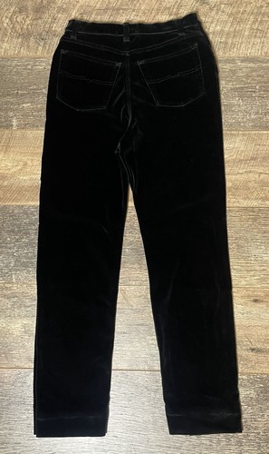 Jeans Valentino Vintage Pantalone Velluto Nero Vita Alta Made In Italy - 30W - Foto 5 di 12