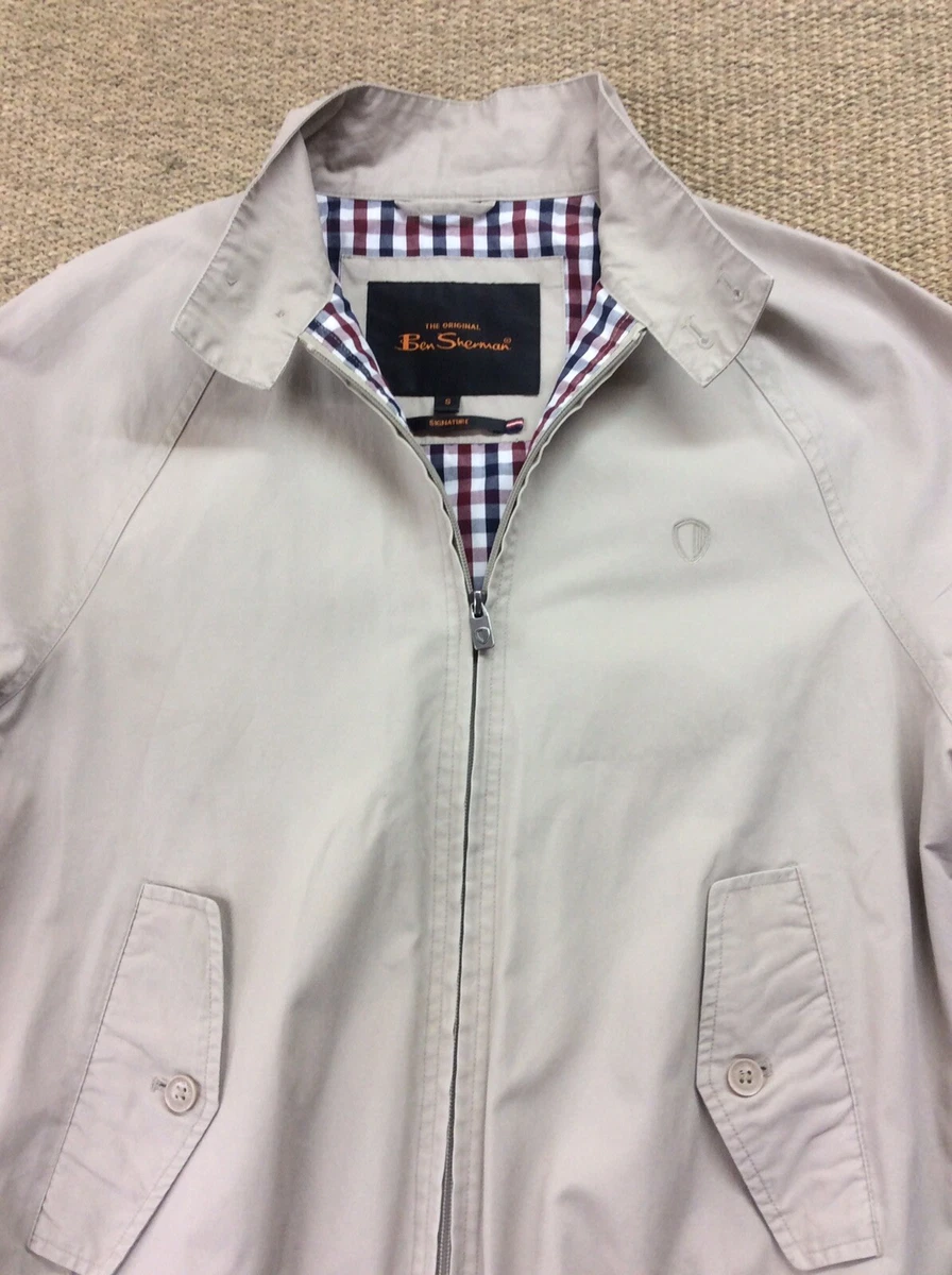 Ben sherman beige harrington hotsell jacket
