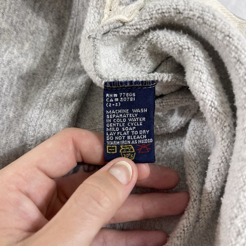 Vintage Tommy Hilfiger Sz M Sweatshirt MADE IN USA Big Logo 90s Gray - Picture 14 of 20