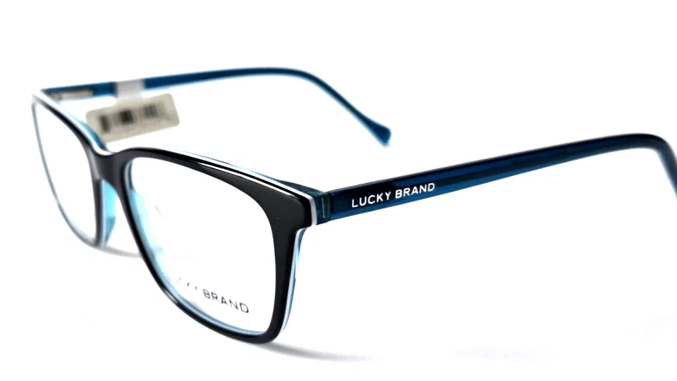 LUCKY BRAND VLBDK 08 NEGRO VERDE AZULADO UNISEX BORDE COMPLETO MARCOS DE GAFAS NUEVOS 52-17-140 Foto 3 de 4