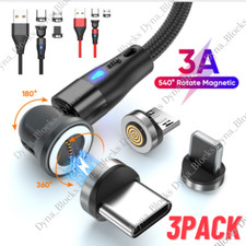 540  Rotate Magnetic Phone Charger Charging Cable For Micro USB/Type C/ iPhone