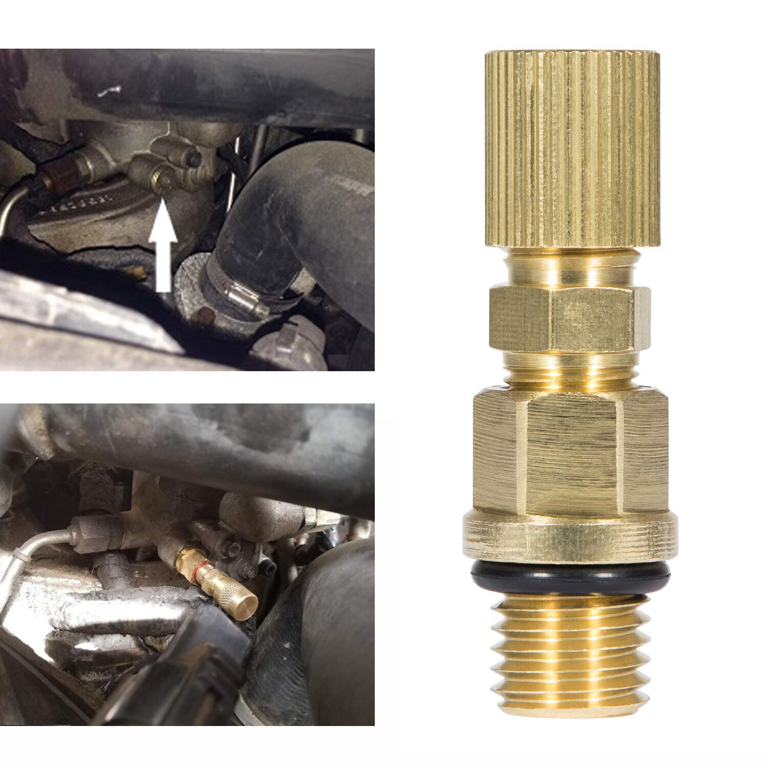 6.0L Ford Powerstroke Diesel Fuel Pressure Test Port & Adapter w ...