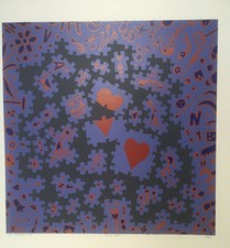 Calvin Christiaan,Lithographie: Puzzel Heart, 80/100, 70x70 cm