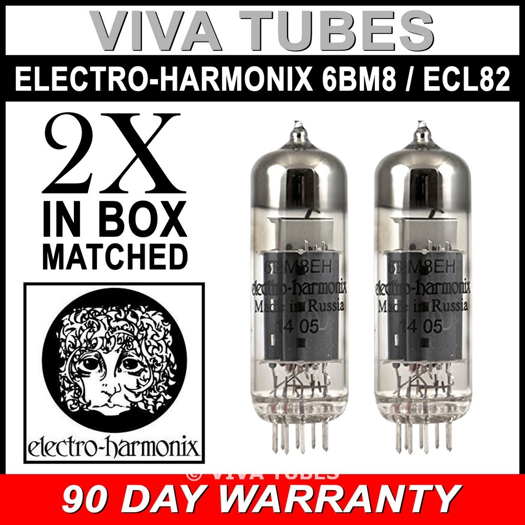 Brand New In Box Matched Pair (2) 6BM8 ECL82 Electro-Harmonix