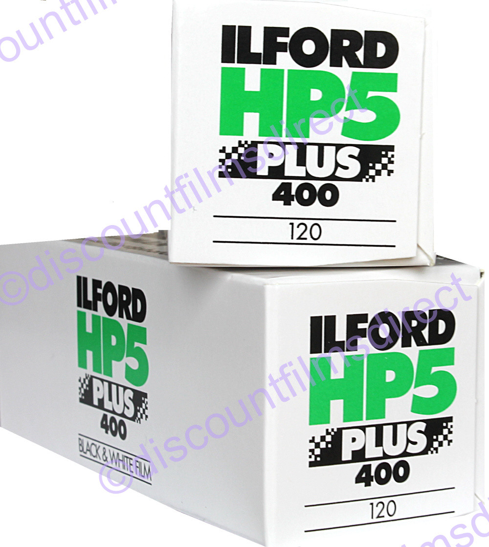 2 x ILFORD HP5 400 120 ROLL BLACK & WHITE FILM for 120 CAMERAS