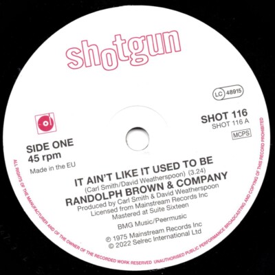 Randolph Brown & Company   It Ain t Like It Used To Be - Northern Soul 45 - HEAR