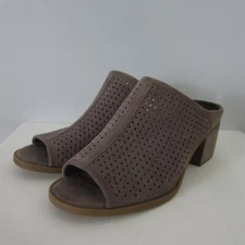 New Koolaburra by UGG Womens 8.5 Taupe Gray Izzel Mules Peep Toe Heels EU 38.5