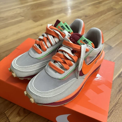 Nike Sacai x Clot x LDWaffle "Net Orange Blaze" DH1347 100 Herren Größe 4,5 | W 6