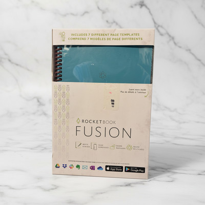 RocketBook Fusion Smart Reusable Spiral Notebook   Light Blue   6 x 8.8''   NEW!!
