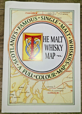 Scotland's Famous Single Malt Whisky Full Colour Map 16''x23'', Torwood Press