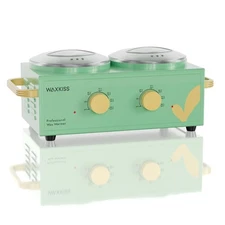 Efficient Dual Wax Warmer with Transparent Lid - Perfect for Large Area Waxing