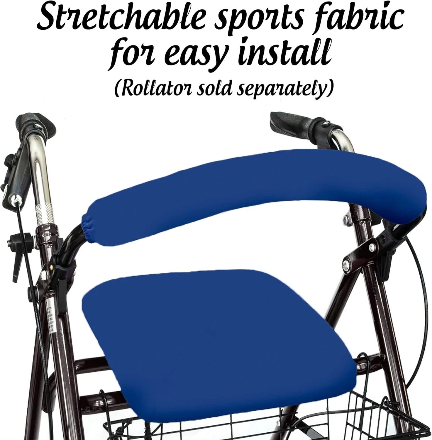 Top Glides Universal Soft Rollator Walker Seat and Backrest Blue ONLY Covers NEW