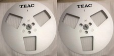 One Pair Silver TAPE REEL TEAC 7" inch Light Metal Aluminum Take Up Reel