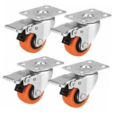 2 Inch Caster Wheels, Locking Casters Set of 4, Wheels for Carts Heavy Duty,