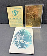 1996 BLEACHERS KEN GRIFFEY JR 23K KARAT GOLD GREATEST CHAMPIONS WITH BOX & COA