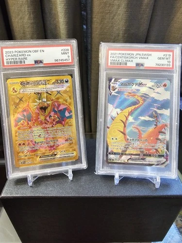 New ListingPokemon PSA 10 JPN Centiskorch VMAX #219 & PSA 9 ENG Charizard EX #228