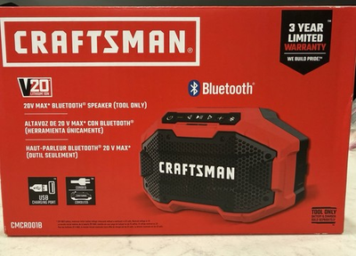 #ad CRAFTSMAN CMCR001B V20 20V MAX Bluetooth Speaker Tool Only EB67 $79.99