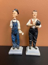 Laurel and Hardy Statues Preowned Broken Arm and Hat