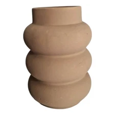 Old East Main Co Neutral Tranquility Terracotta Vase Jar Container Bowl Tan