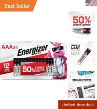24 Pack MAX AAA Alkaline Batteries - Ultimate Leak-Proof Reliability