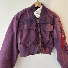 Multipocket Flight Jacket Women Crop Plum Siz...