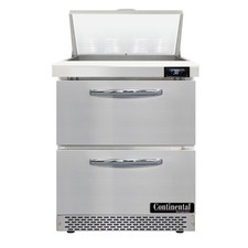 Continental Refrigerator SW27N8-FB-D 27" One Section Sandwich / Salad Prep Ta...
