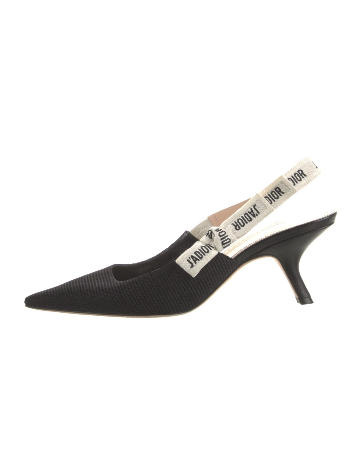 Escarpins Christian Dior J'Adior toile à bride nœud noir   NA